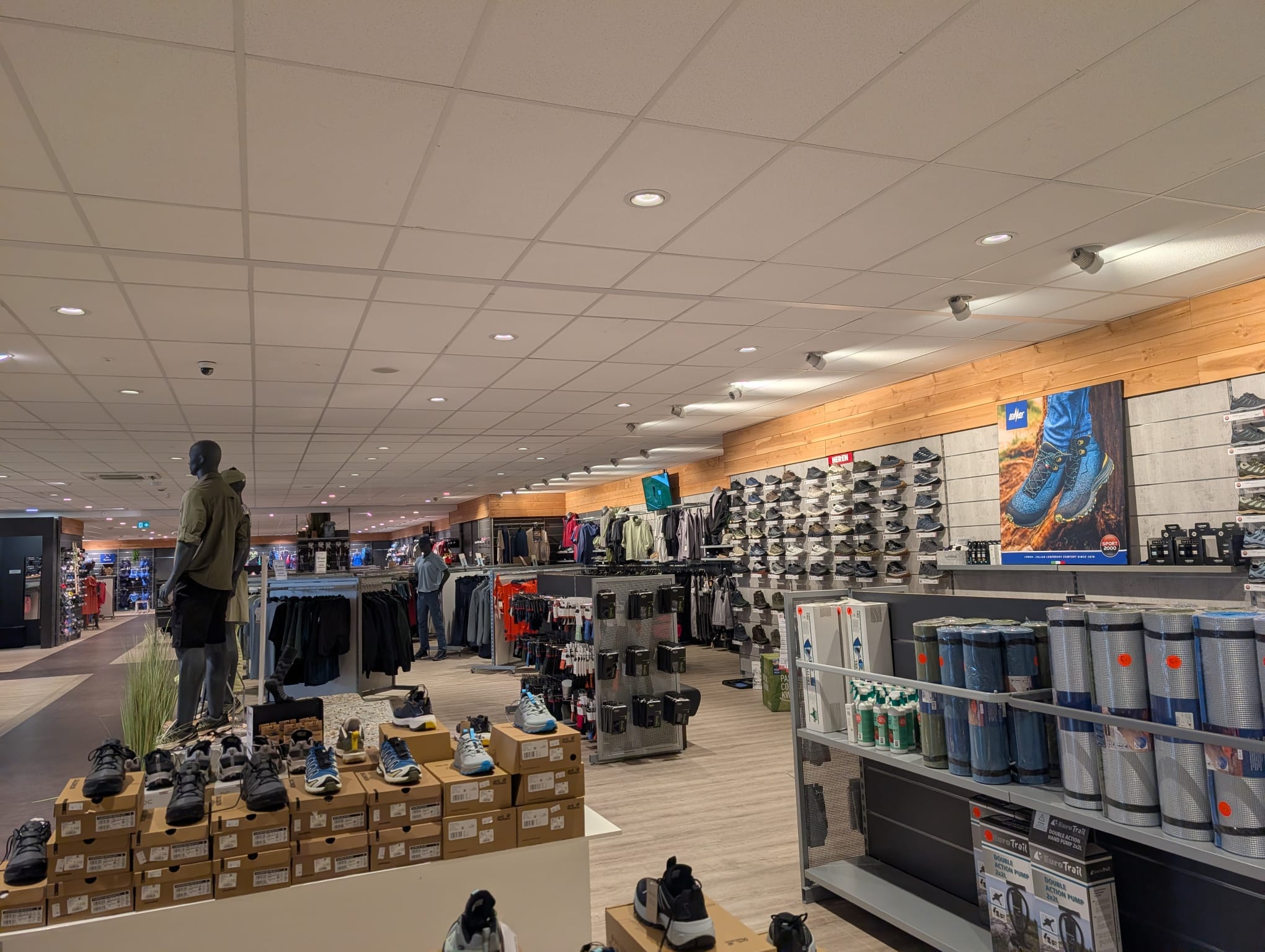 Verlicht project in de winkel van Sport 2000