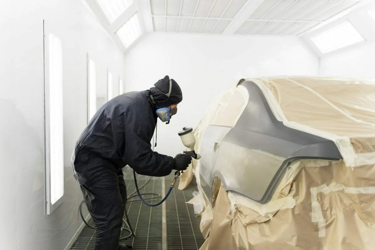 ATEX-verlichting in een spuitcabine